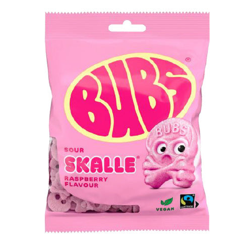 Bubs Sour Raspberry Skalle (Made in Sweden)
