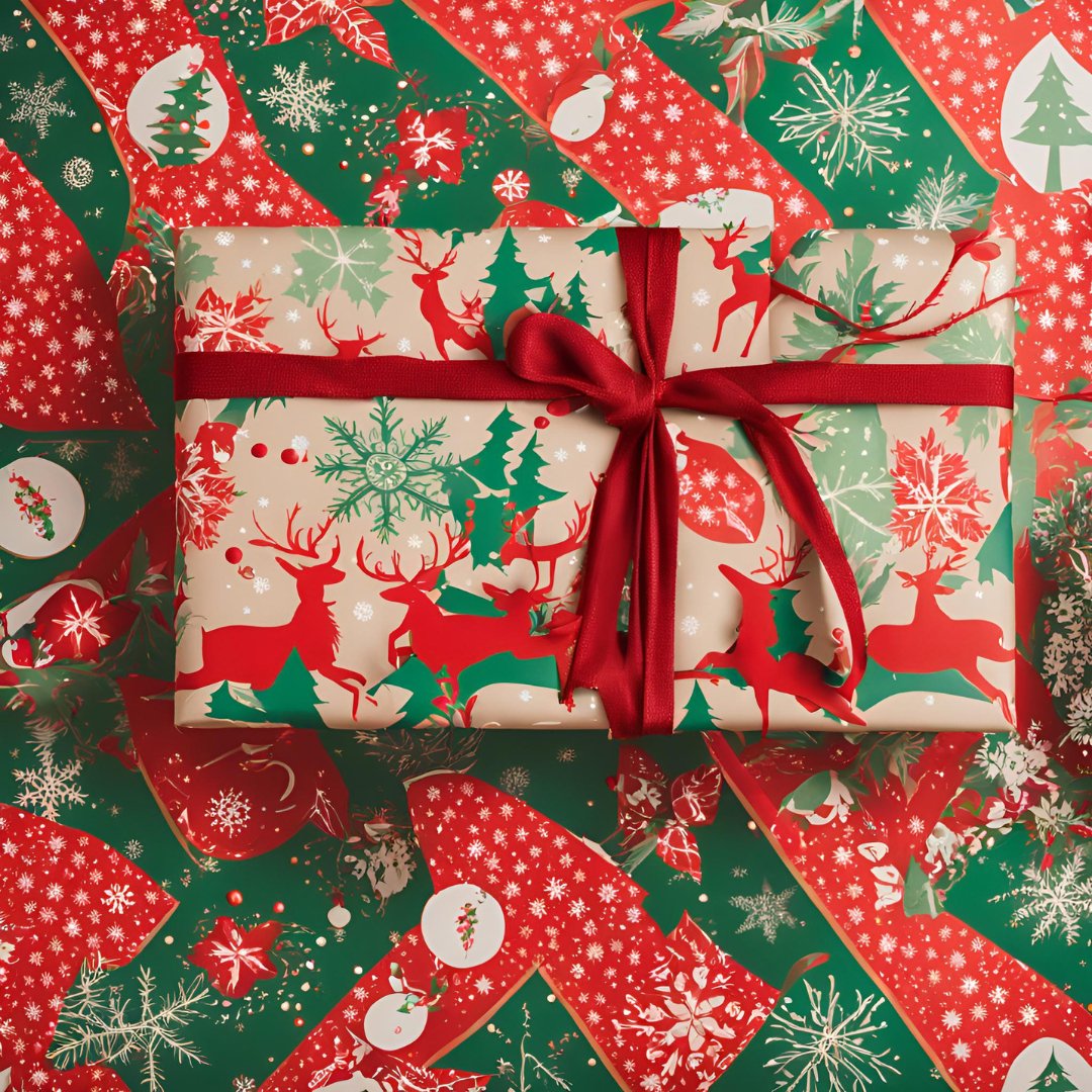 Elevate your gift with Christmas wrapping paper. - Swedish Godis Shop - Swedish Candy Shop