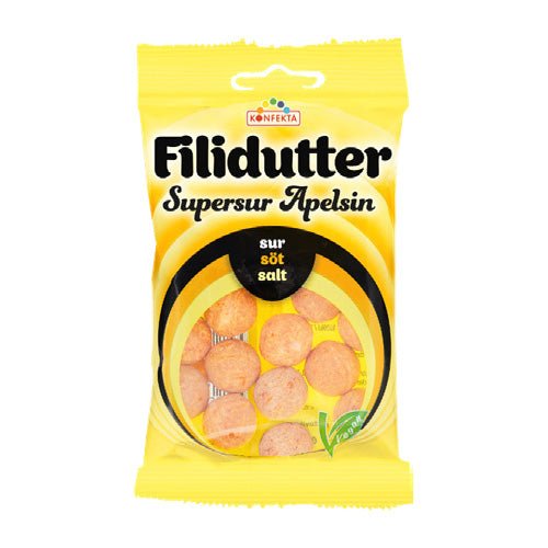 Konfekta Filidutter Super Sour Orange - Swedish Godis Shop - Swedish Candy Shop