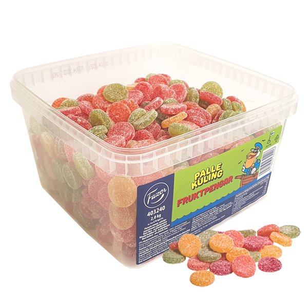 Palle Kuling Fruit Money Bulk 4.41 lbs - Swedish Godis Shop - Swedish Candy Shop