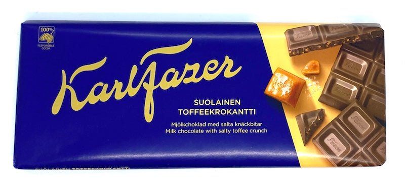 Fazer Milk Chocolate with Salty Toffee Crunch 200g - Swedish Godis Shop