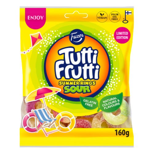 Fazer Tutti Frutti Summer Rings Sour - Swedish Godis Shop - Swedish Candy Shop