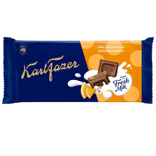 Karl Fazer Orange Crunch 145 g - Swedish Godis Shop - Swedish Candy Shop