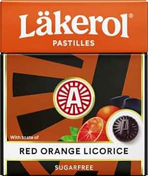 Läkerol Red Orange Licorice - Swedish Godis Shop - Swedish Candy Shop