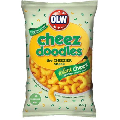 OLW cheez doodles Vegan 200g - Swedish Godis Shop - Swedish Candy Shop