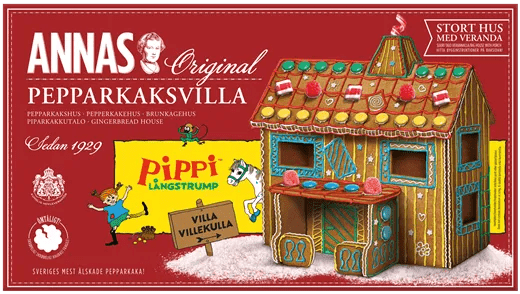 Pippi Longstocking gingerbread house - Swedish Godis Shop - Swedish Candy Shop