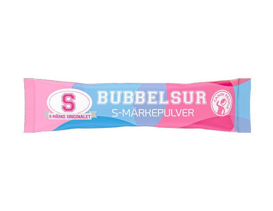 S-Märke Sour Powder- bubblegum - Swedish Godis Shop - Swedish Candy Shop