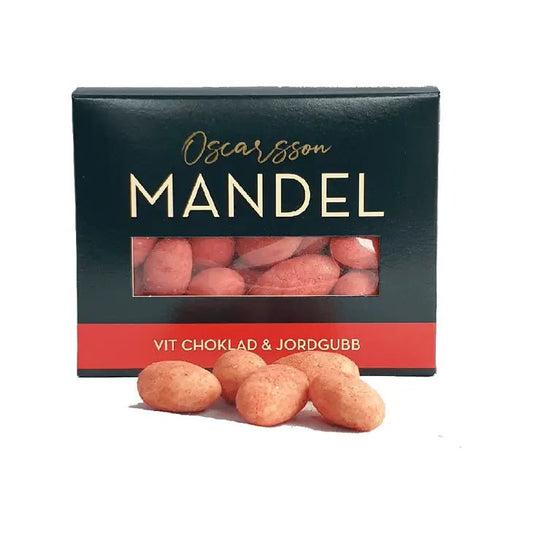 Almonds With White Chocolate and Strawberry - Swedish Godis Shop