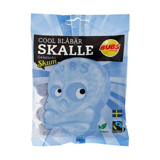 Bubs Cool sour Blueberry Skull Foam - Swedish Godis Shop
