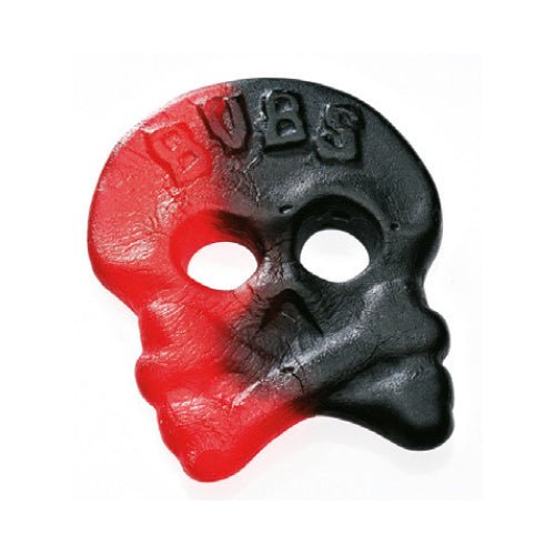 Bubs Hallon Lakrits skalle- Raspberry Licorice Skull - Swedish Godis Shop