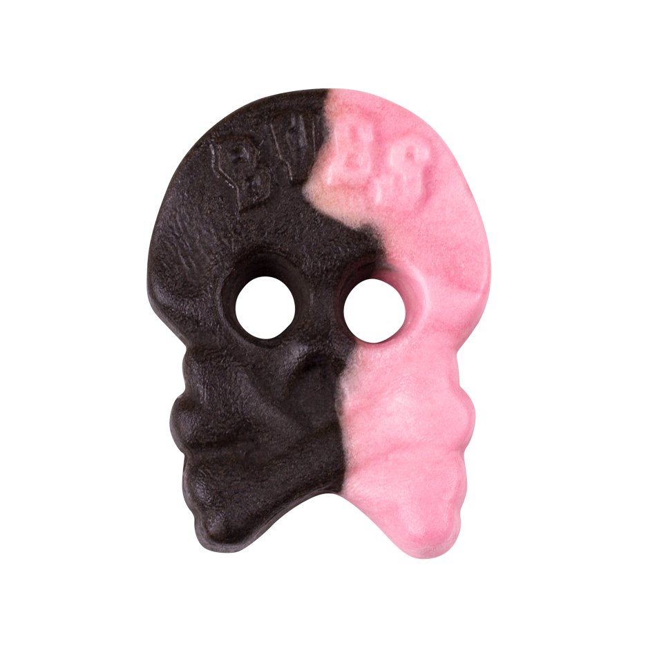 Bubs Raspberry Licorice Skull Foam - Swedish Godis Shop - Swedish Candy Shop