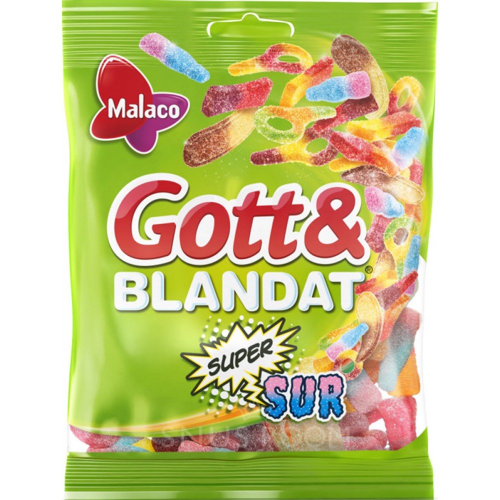 Gott & Blandat Supersur (super sour) 130g - Swedish Godis Shop