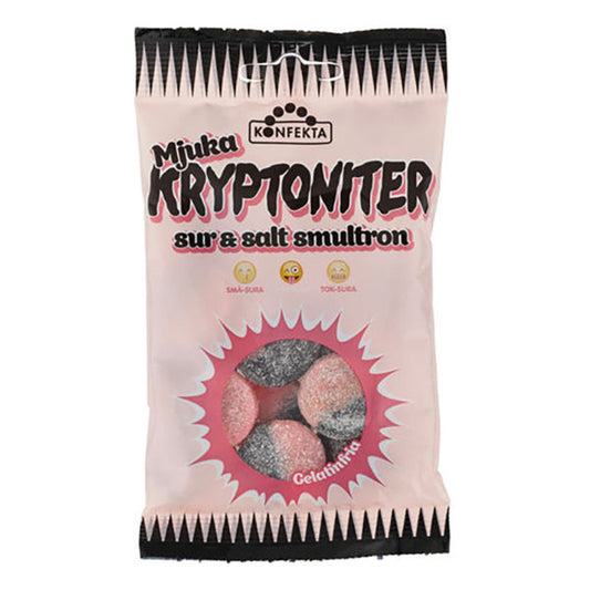 Konfekta Kryptonites Sour and Salty wild strawberry - Swedish Godis Shop
