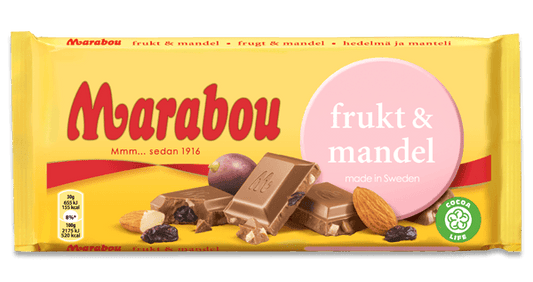 Marabou Frukt & Mandel 100g - Swedish Godis Shop