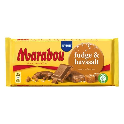 Marabou Fudge and Sea Salt 185 g - Swedish Godis Shop