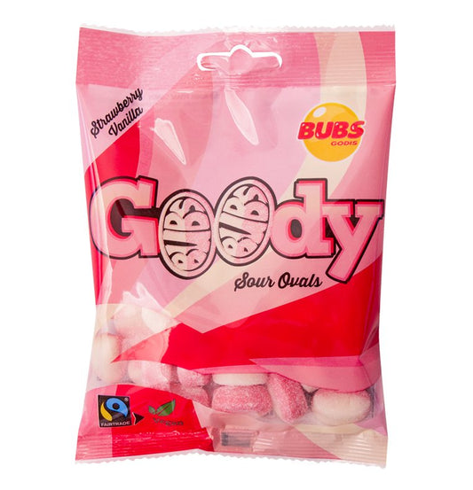 NEW Bubs Goody Strawberry Vanilla Ovals - Swedish Godis Shop - Swedish Candy Shop