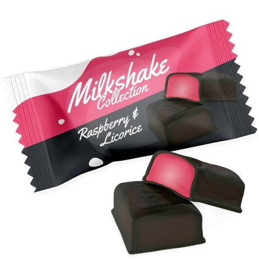 Raspberry & Licorice Milkshake Bulk 1lbs - Swedish Godis Shop