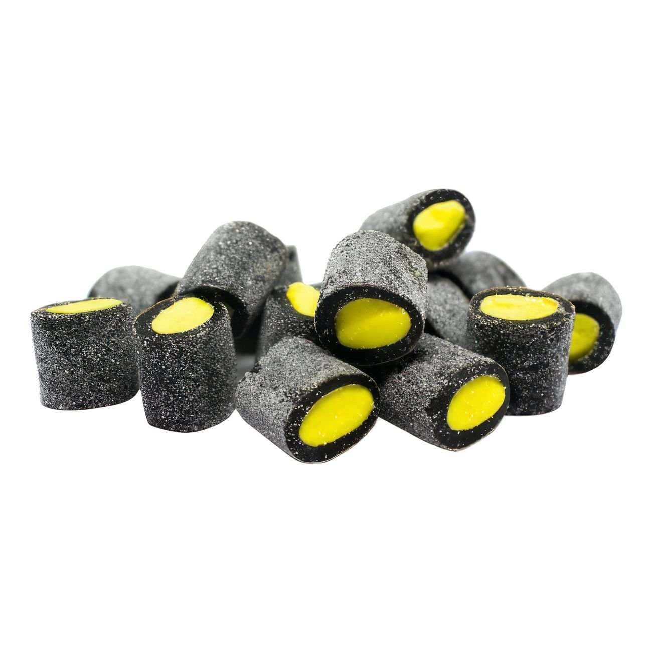 Salty licorice filled with lemon - Swedish Godis Shop - Swedish Candy Shop